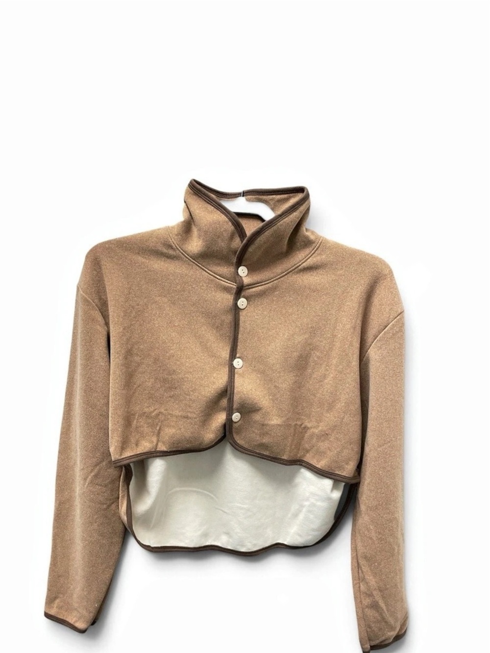 Brown Cropped Cape Jacket girls